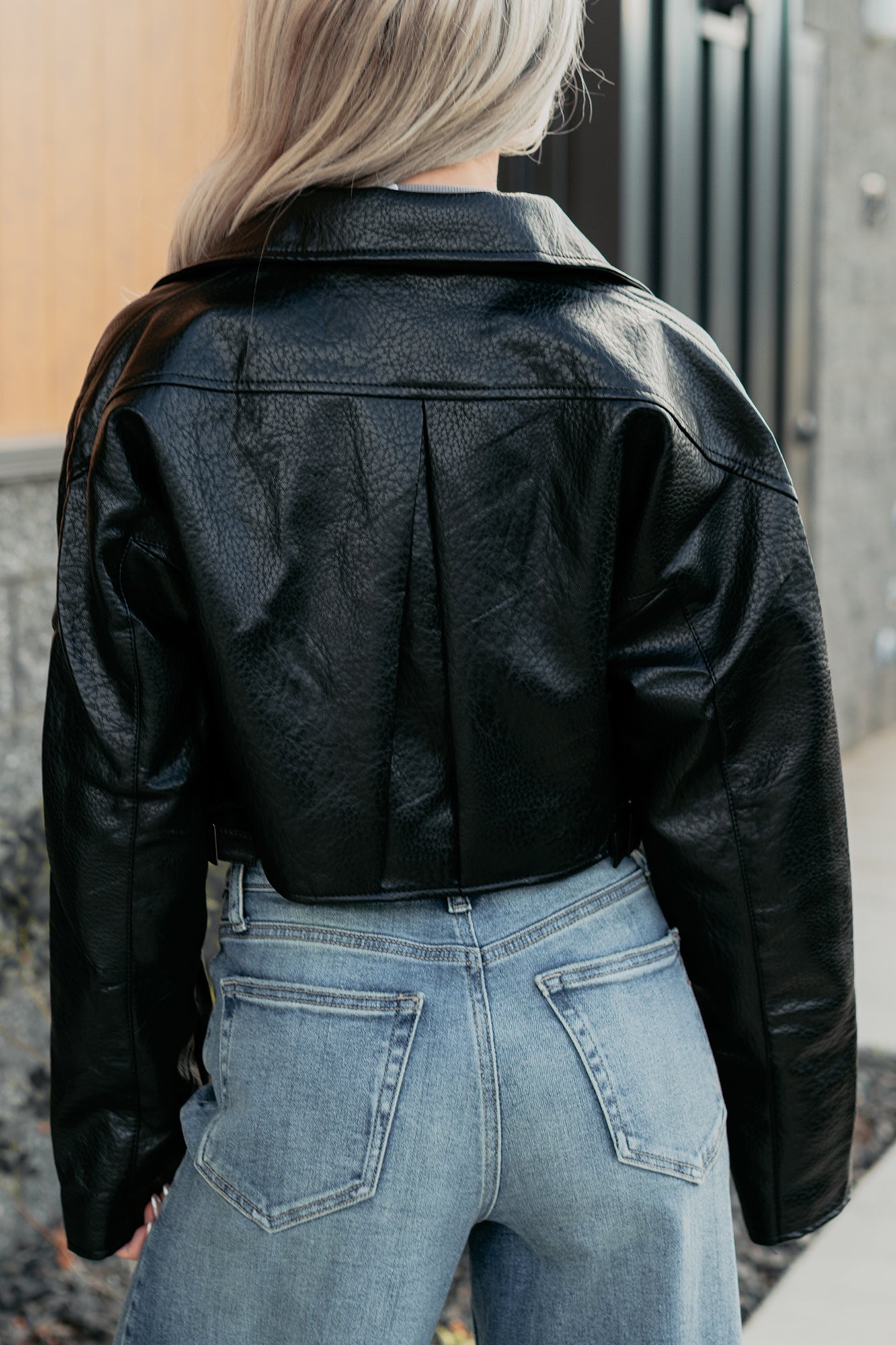 Savage Love Faux Leather Crop Jacket (Black)