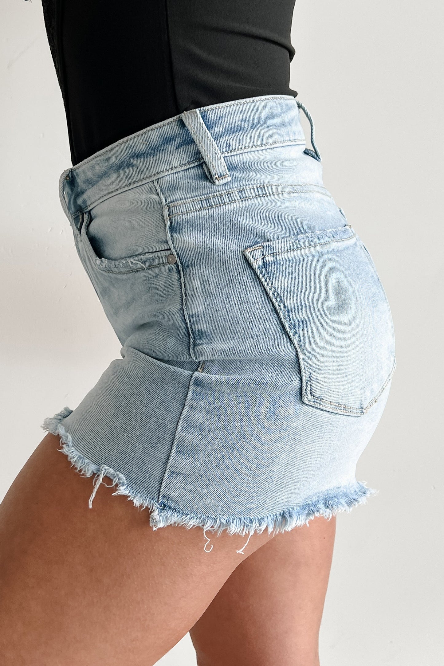 The Journey Continues High Rise Tummy Control Risen Shorts (Light)