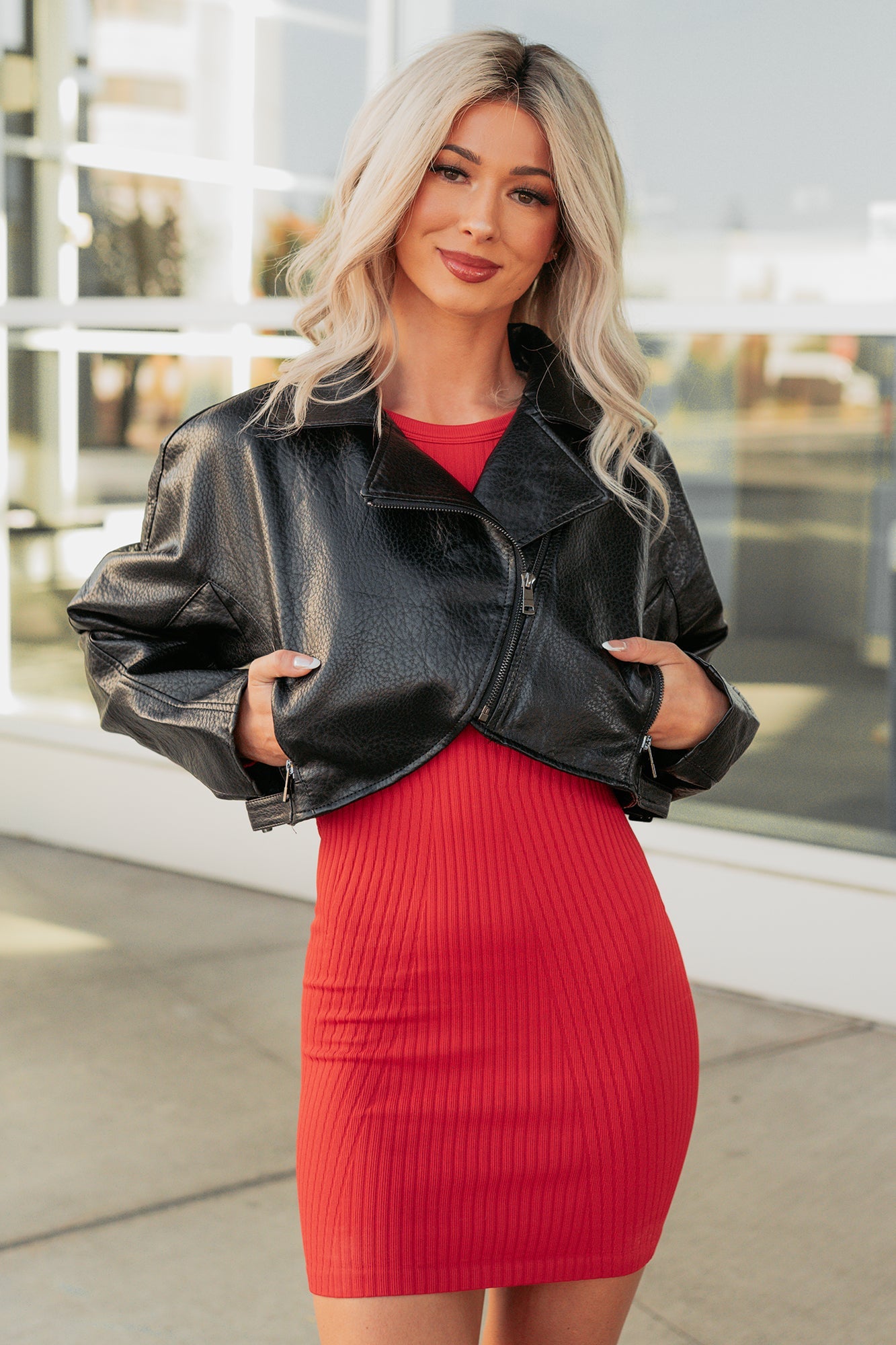 Savage Love Faux Leather Crop Jacket (Black)